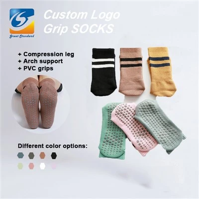 Coloured Stripes Grip Pilates Socks